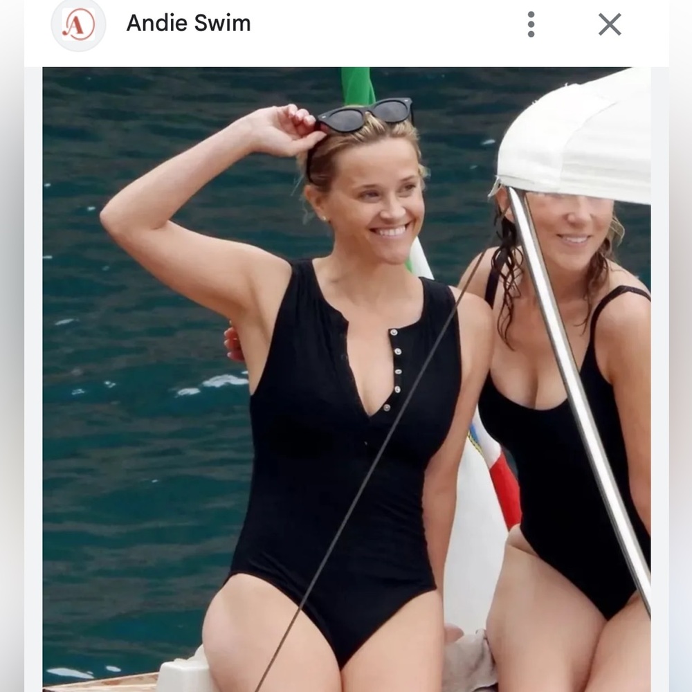 Andie Swim The Malibu One Piece Black Ribbed Beach Pool Size XXL